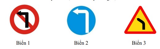 Biển nào dưới đây báo hiệu cấm các phương tiện rẽ trái