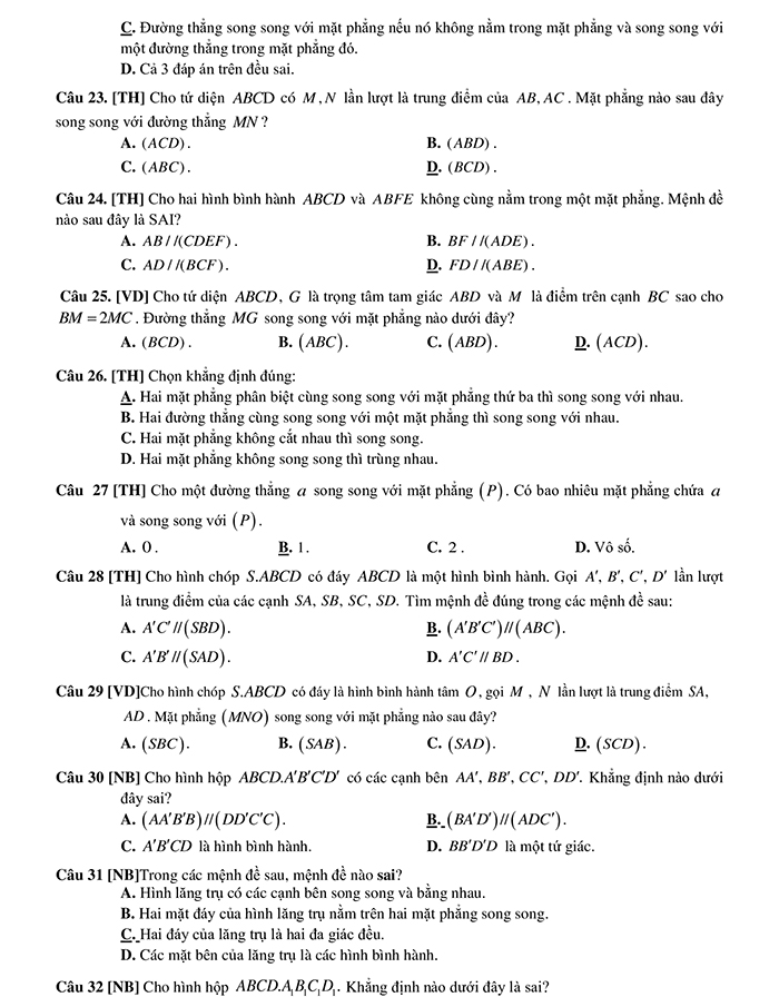 Đề kiểm tra môn Toán lớp 11 học kì 1 Cánh Diều