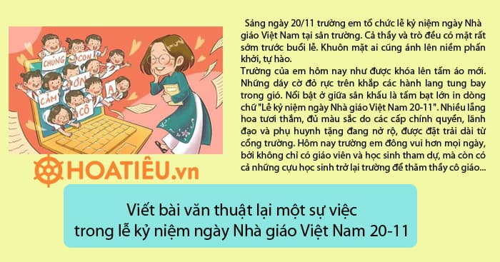 Viết bài văn thuật lại một sự việc lớp 4