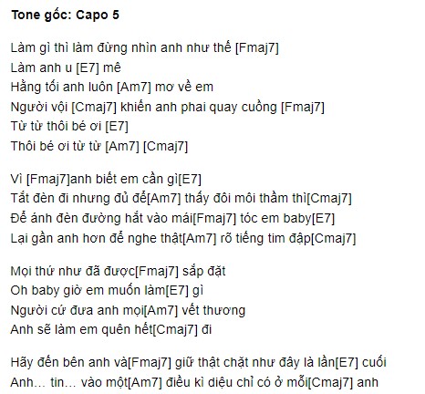 Hợp âm Bé Ơi Từ Từ Wren Evans