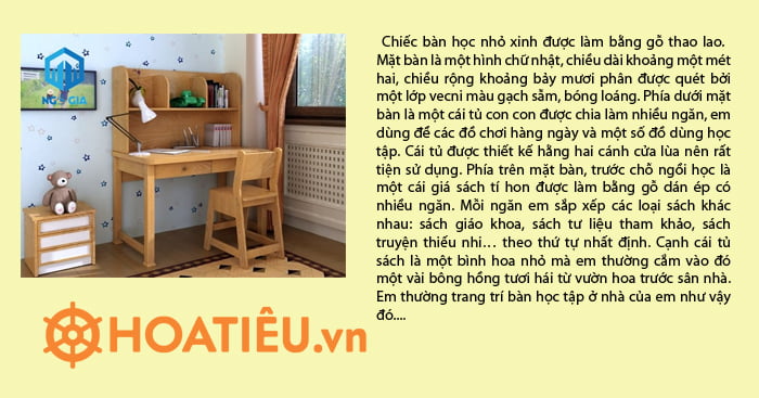  Tả cái bàn học của em