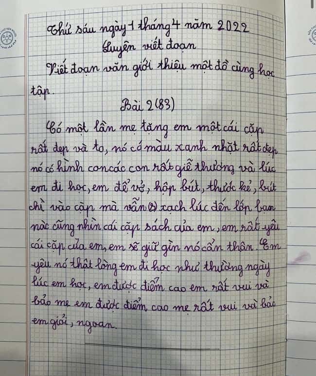 Bài văn tả đồ dùng học tập của học sinh