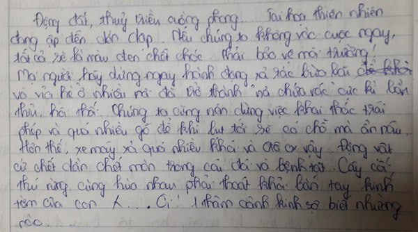 Viết một đoạn văn khoảng 5 câu về bảo vệ môi trường