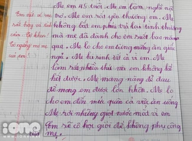 Viết đoạn văn về mẹ	