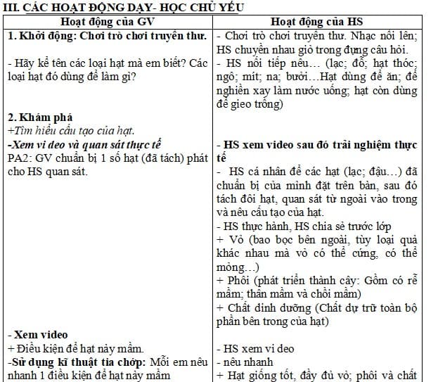 Giáo án dạy học thông qua chơi Khoa học lớp 5