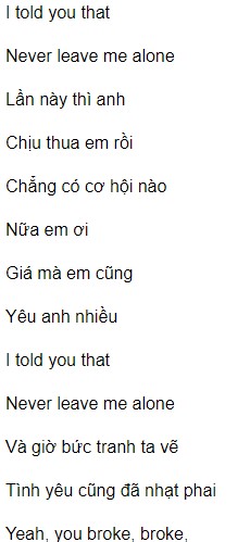 Chịu Cách Mình Nói Thua lyric