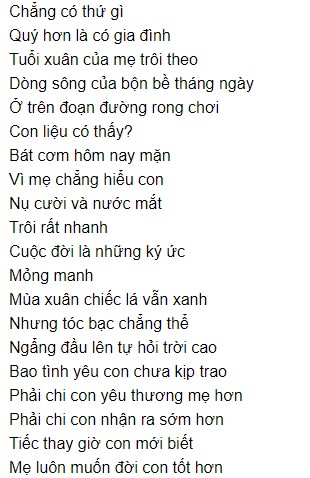 Cơm Mặn Ong Bây Bi Lyric
