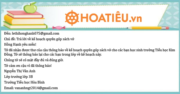 Viết thư điện tử cho một người bạn mới quen hoặc một người bạn ở xa để thăm hỏi