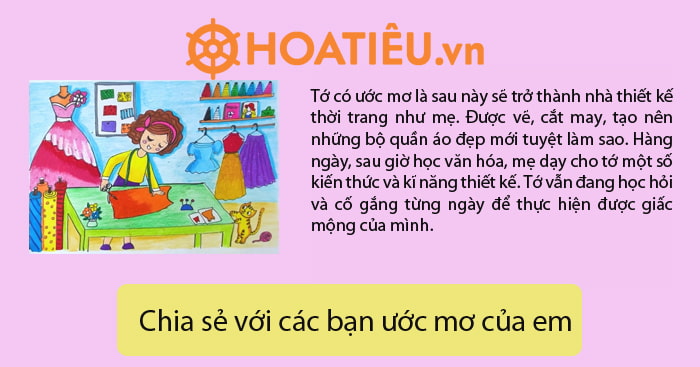 Chia sẻ với các bạn ước mơ của em lớp 4