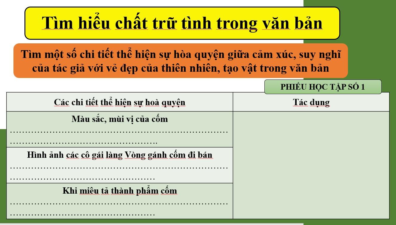 Giáo án thao giảng Văn 7 bài Cốm Vòng