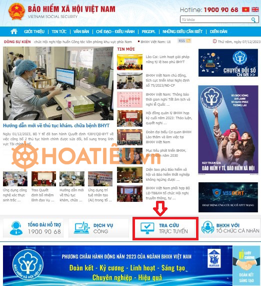 Tra cứu mức hưởng BHYT trên Website của BHXH Việt Nam