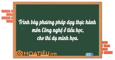 Trình bày phương pháp dạy thực hành môn Công nghệ ở tiểu học