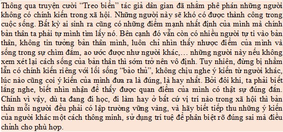 Viết kết nối với đọc bài Chùm truyện cười dân gian Việt Nam