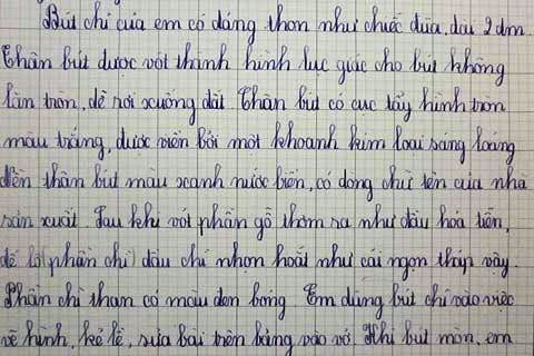 Tả cây bút chì lớp 2	