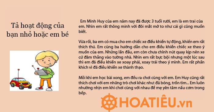 Viết đoạn văn tả một em nhỏ đang chơi