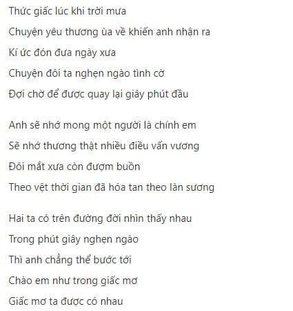 Những Lời Hứa Bỏ Quên Lyric