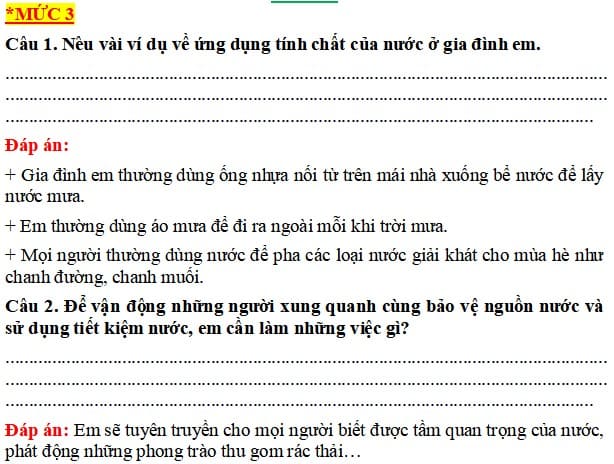 Ngân hàng Câu hỏi ôn tập Khoa học lớp 4 học kì 1