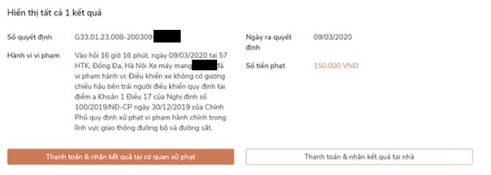 Cách nộp phạt vi phạm giao thông online qua Cổng dịch vụ công quốc gia