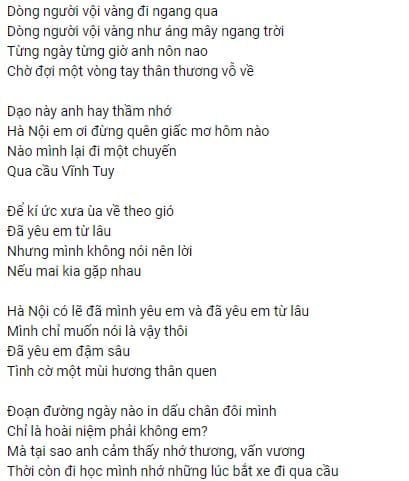 Cầu Vĩnh Tuy Wren Evans Lyrics