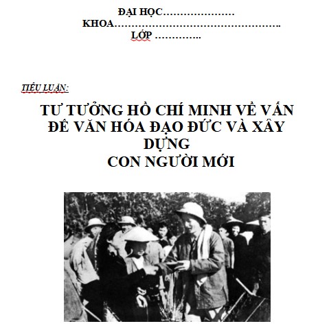 Tải miễn phí Tiểu luận, luận văn môn Tư tưởng Hồ Chí Minh