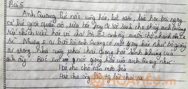 Tả về anh chị của em lớp 2