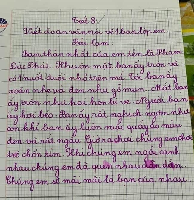 Tả bạn thân lớp 5 con trai