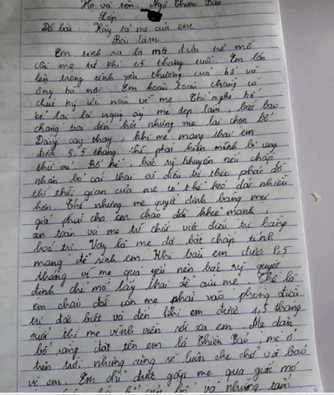 Tả một người thân (ông, bà, cha mẹ, anh em của em)	