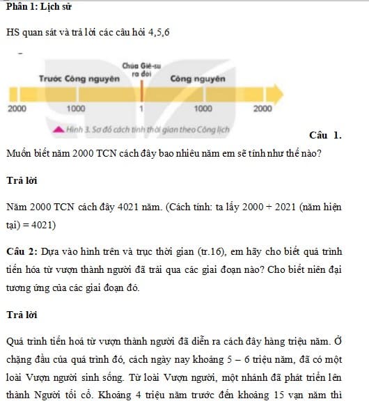Đề cương ôn tập học kì 1 môn Lịch sử Địa lý lớp 6 Kết nối