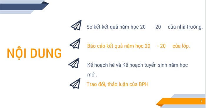 Mẫu powerpoint họp phụ huynh cuối học kì, cuối năm học