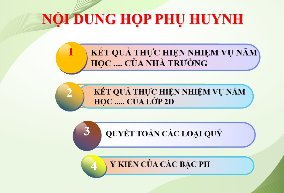 PowerPoint họp phụ huynh cuối năm