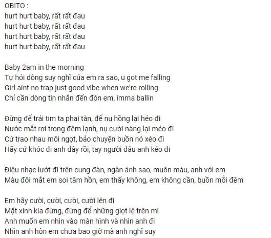 Buồn Hay Vui Obito lyrics