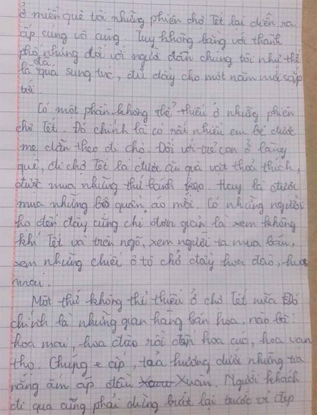 Viết bài văn Tả cảnh chợ Tết lớp 6