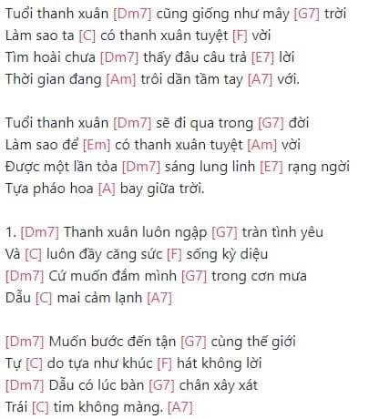 Hợp âm Nơi Pháo Hoa Rực Rỡ