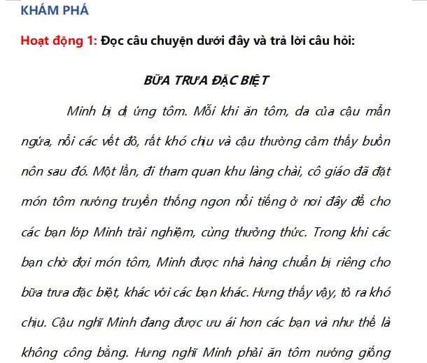 Kế hoạch bài dạy minh họa Tích hợp Quyền con người lớp 3