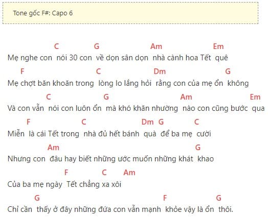 Tết Ổn Rồi Hợp âm chuẩn
