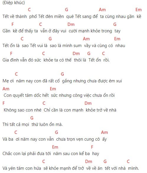 Tết Ổn Rồi Hợp âm