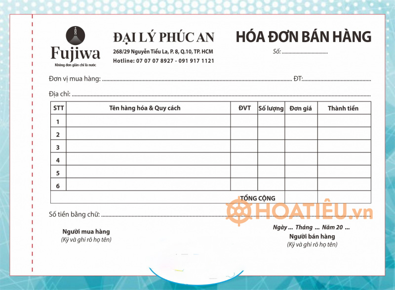 Tải mẫu hóa đơn bán lẻ A5