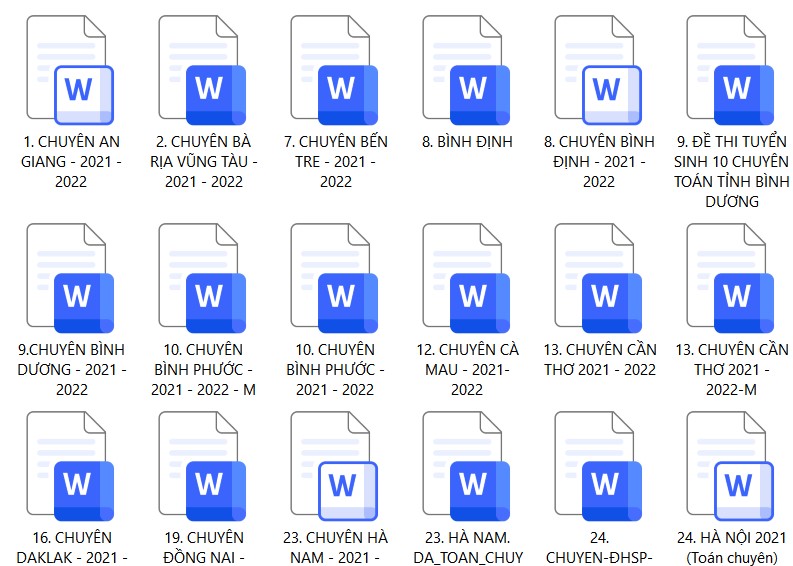 Đề thi vào lớp 10 chuyên Toán cả nước 2021-2022
