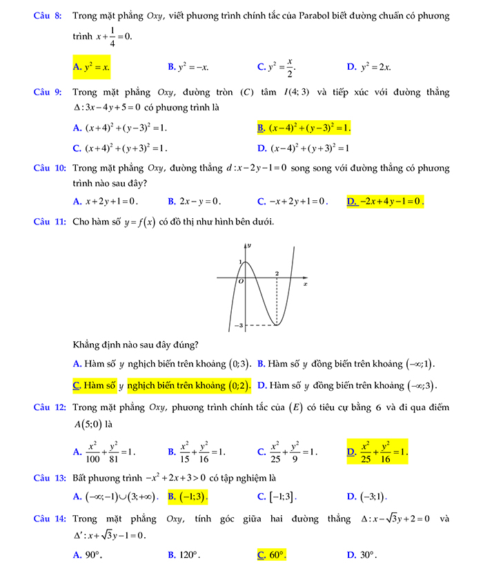 Đề thi giữa kì 2 toán 10 KNTT