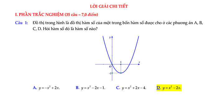 Đáp án đề thi giữa kì 2 toán 10 KNTT