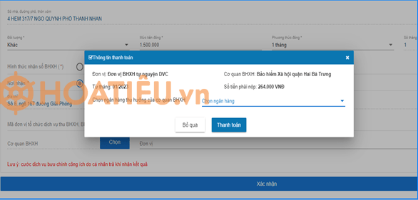 đăng ký tham gia BHXH tự nguyện online trên Cổng Dịch vụ công
