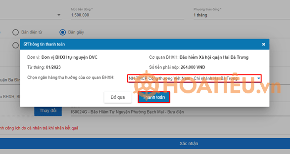 đăng ký tham gia BHXH tự nguyện online trên Cổng Dịch vụ công