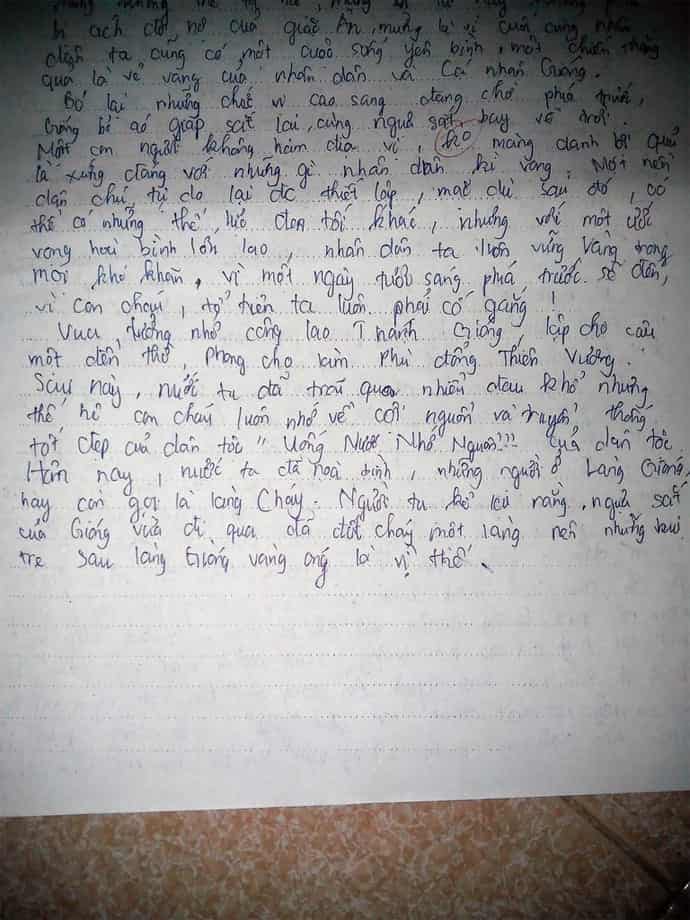 Kể lại truyện Thánh Gióng bằng lời văn của em