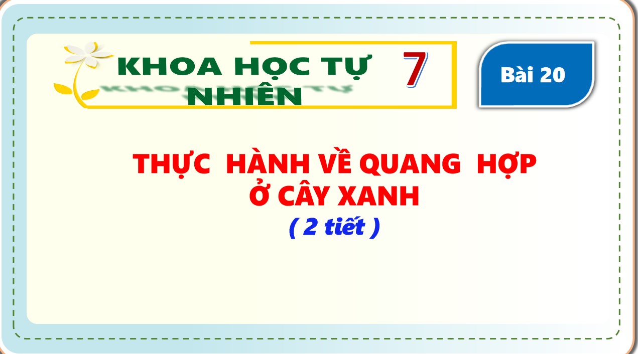 Giáo án điện tử KHTN 7 Cánh Diều bài 20