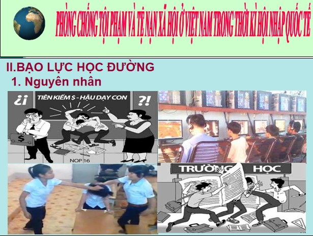 Mẫu Powerpoint Khủng bố và Bạo lực học đường môn Giáo dục quốc phòng - An ninh