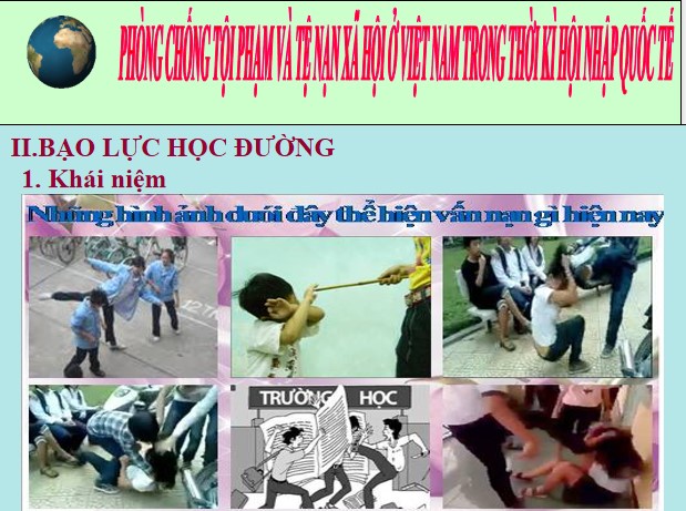 Mẫu Powerpoint Khủng bố và Bạo lực học đường môn Giáo dục quốc phòng - An ninh