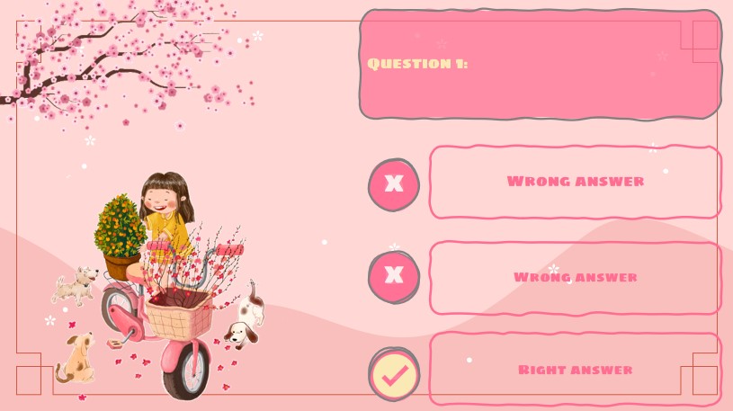 Mẫu PowerPoint câu hỏi trắc nghiệm Tết