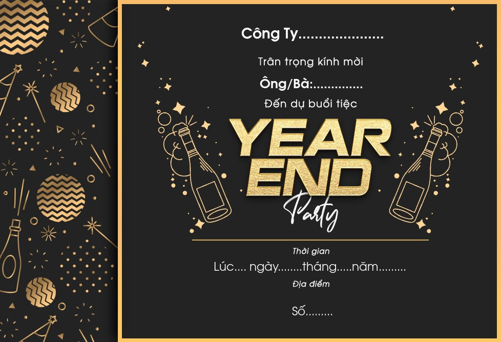 Thiệp mời tiệc thân mật cuối năm