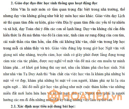 Sáng kiến kinh nghiệm ngữ văn 6 Chương trình mới 