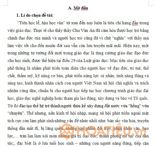 Sáng kiến kinh nghiệm ngữ văn 6 Chương trình mới 